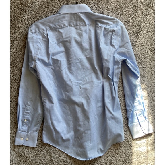 Nordstrom Rack Men’s 15 Blue Long Sleeve Button Down Dress Shirt. - Picture 2 of 6